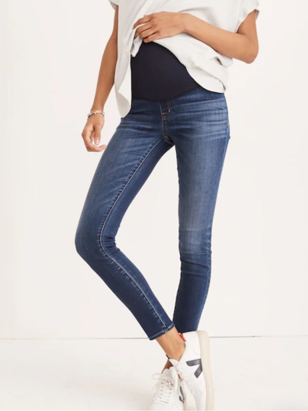 Madewell Maternity Skinny Jeans Over The Belly Stretch Denim